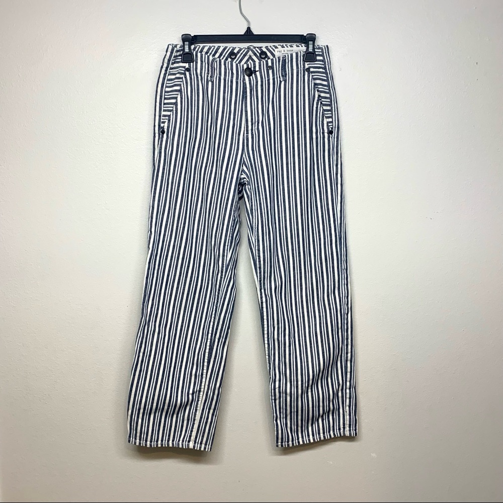 Rag & Bone Womens Buckley Stripe Cropped Jeans Size 25